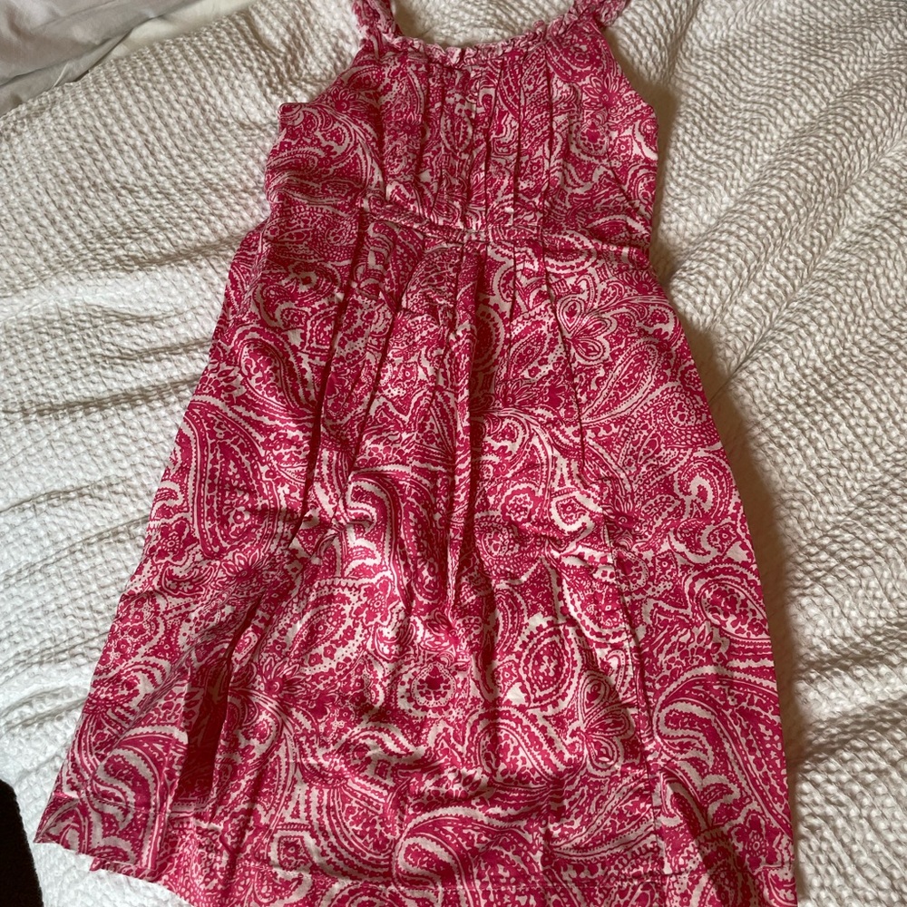 Lands' End Kids Dress in Vibrant Pink Paisley
